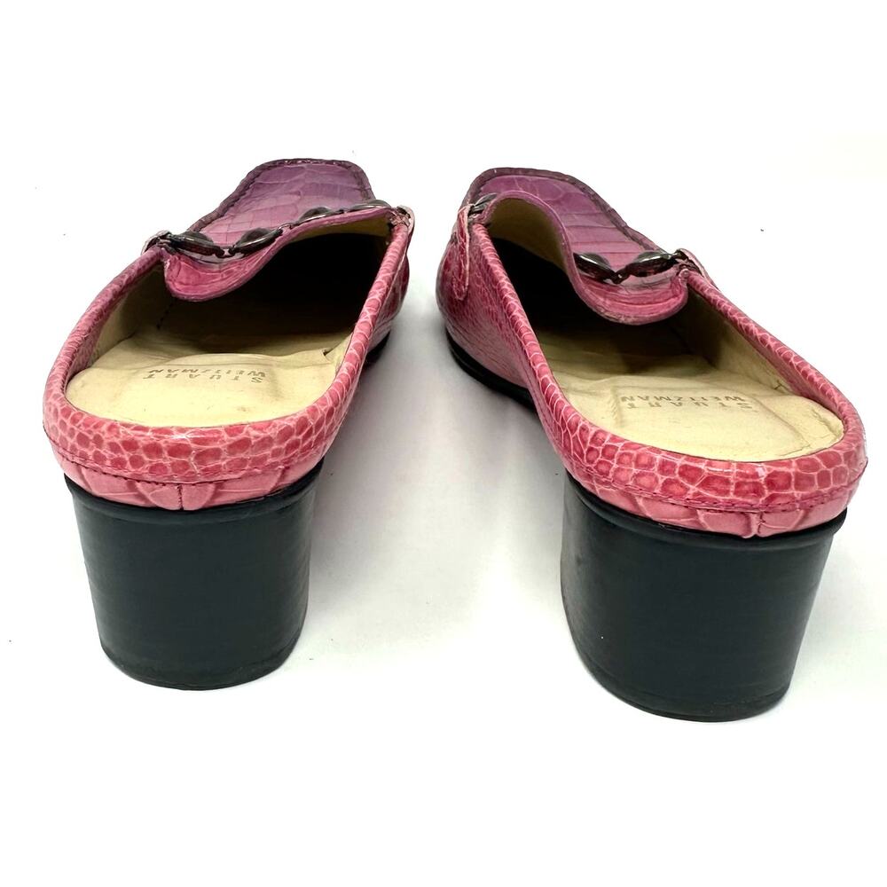 Stuart Weitzman Size 9 Clog Pink Open Back Loafer… - image 4